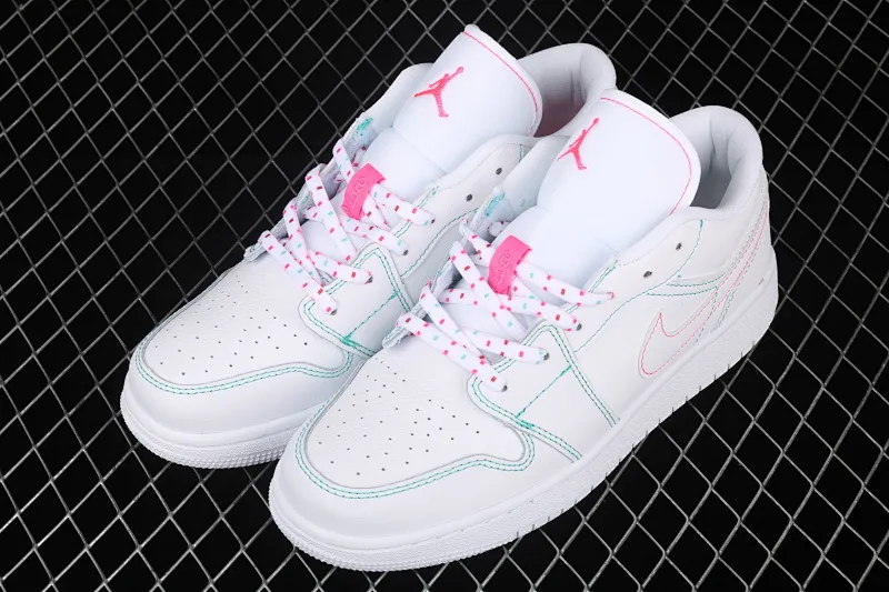 All categories Air Jordan Jordan series basketball shoes Air Jordan 1 Low Air Jordan 1 Low Shadow AJ1 Joe 1 pink line low-top cultural and leisure sports sneakers 554723-101